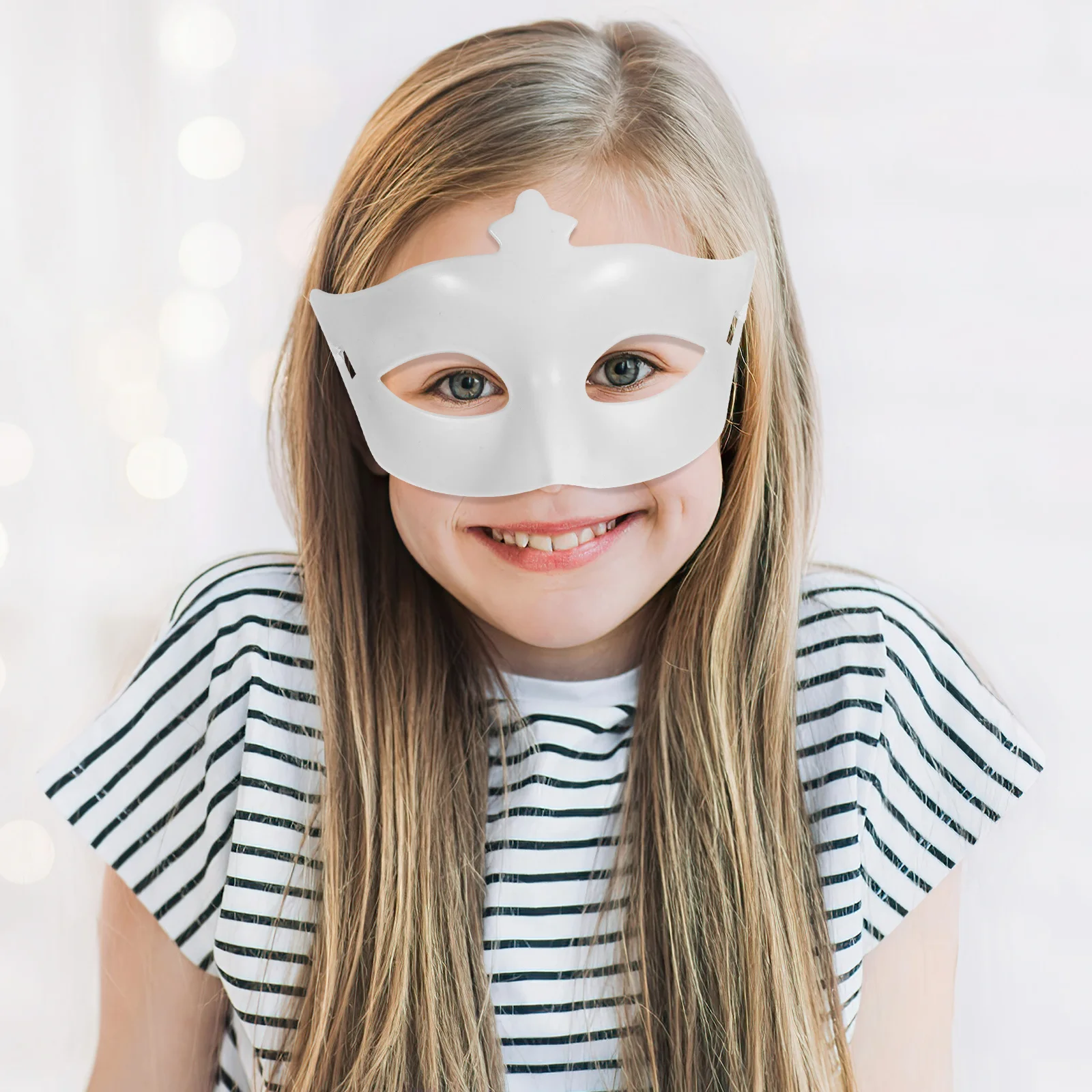 

10Pcs Blank Half Facial Mask for DIY Masquerade Party Cosplay Lightweight Comfortable Multipurpose Half Face Mask