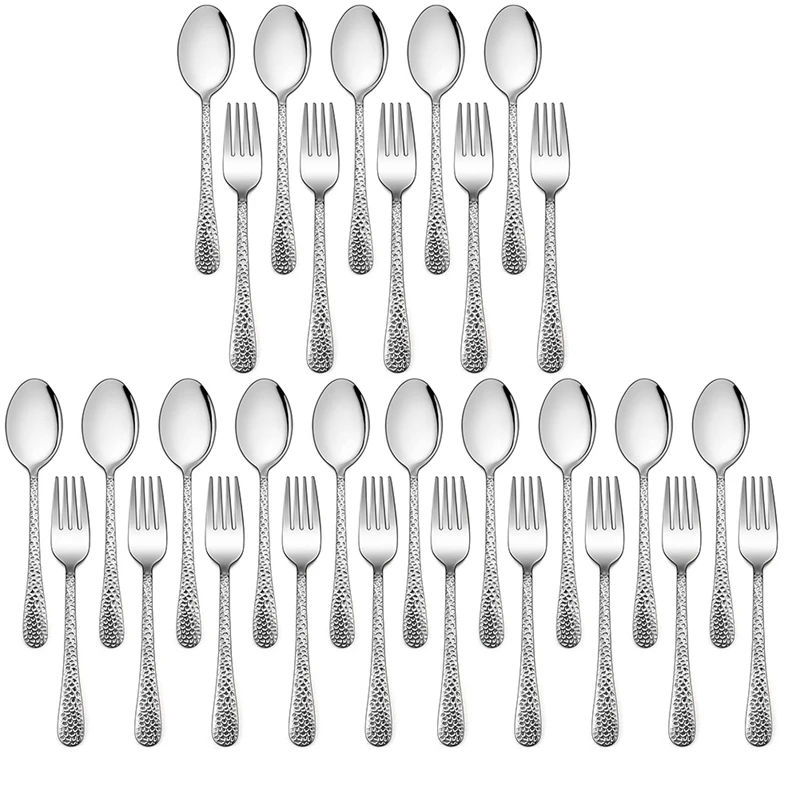 30 Pieces Kids Silverware Set Toddler Silverware Set Stainless Steel Toddler Utensils Flatware Set