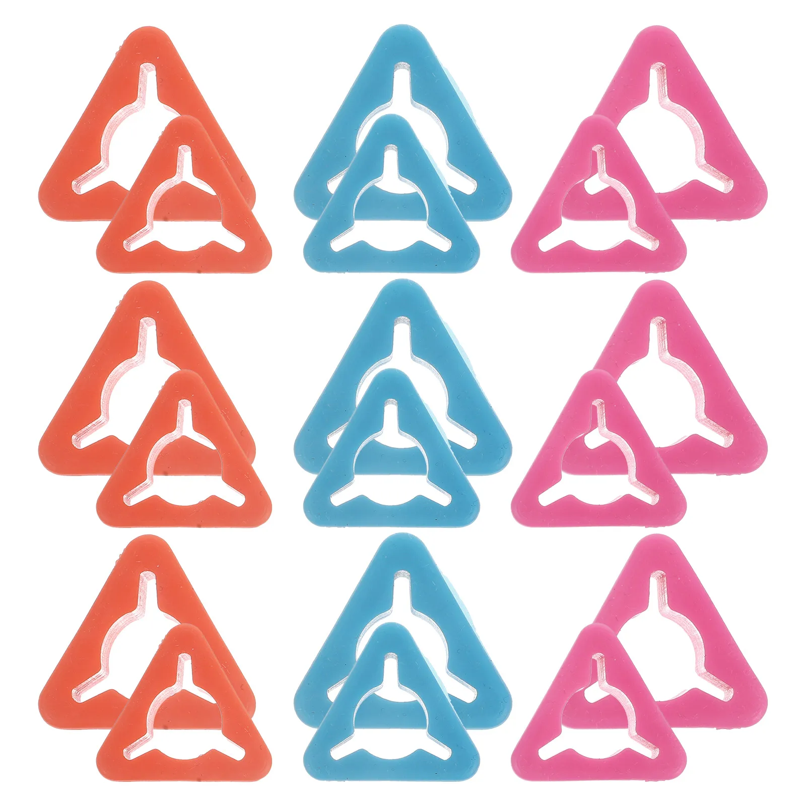 

18 pcs Anti-Slip Triangle Knitting Needle Caps Set Reusable Storage Box For Diy Crocheting Crafts Knitting Accessories Tool