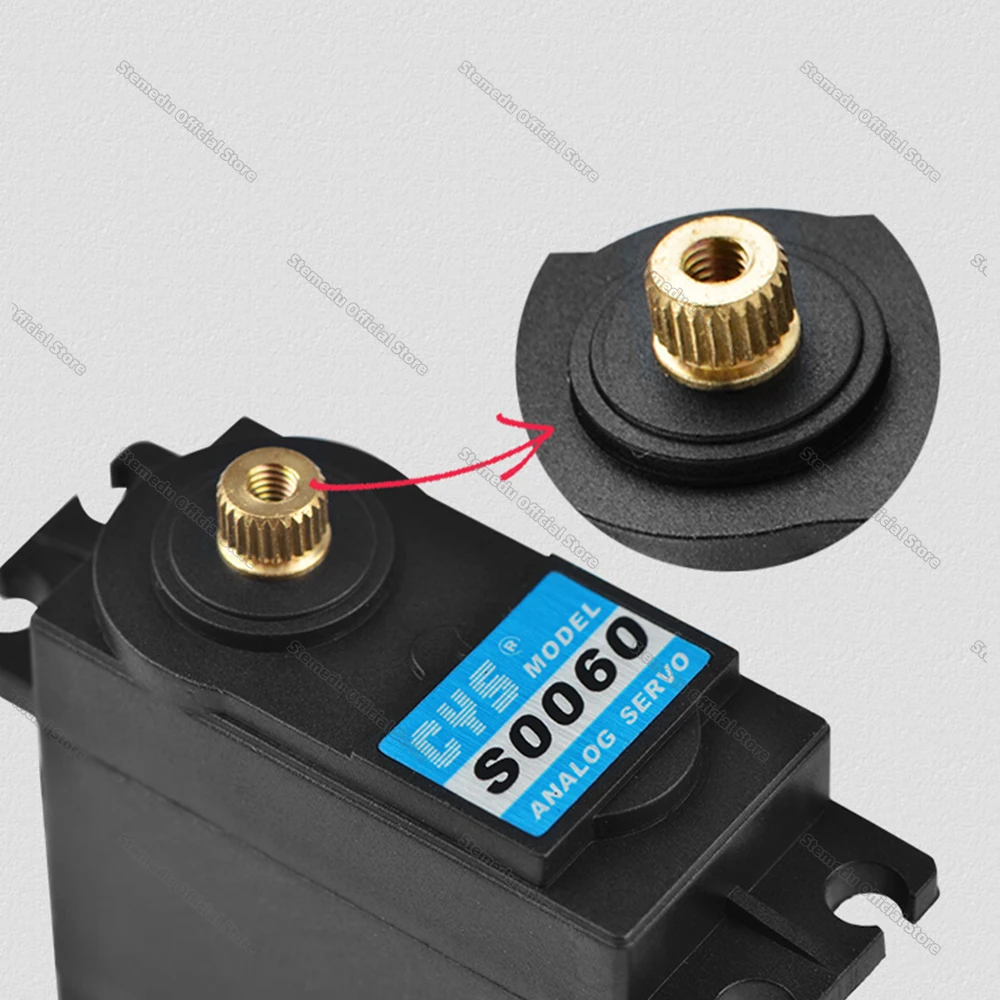 เซอร์โวโลหะ CYS S0060 6 กก. แบบอนาล็อก แรงบิดสูง กันน้ำ สำหรับรถบังคับวิทยุสเกล 1/10 Axial SCX10 รถแข่งบังคับวิทยุ หุ่นยนต์ (1/2/4 ชิ้น)