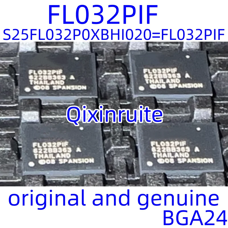 Qixinruite  Brand new original genuine S25FL032P0XBHI020=FL032PIF BGA24 integrated circuit IC chip