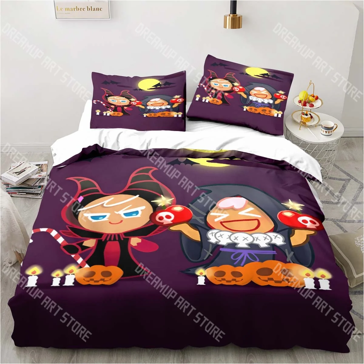 3D Printed Cookie Run Kingdom Game Bedding Set for Boys Girls Duvet Cover Pillowcase Twin Queen King Full Single Double Sizes