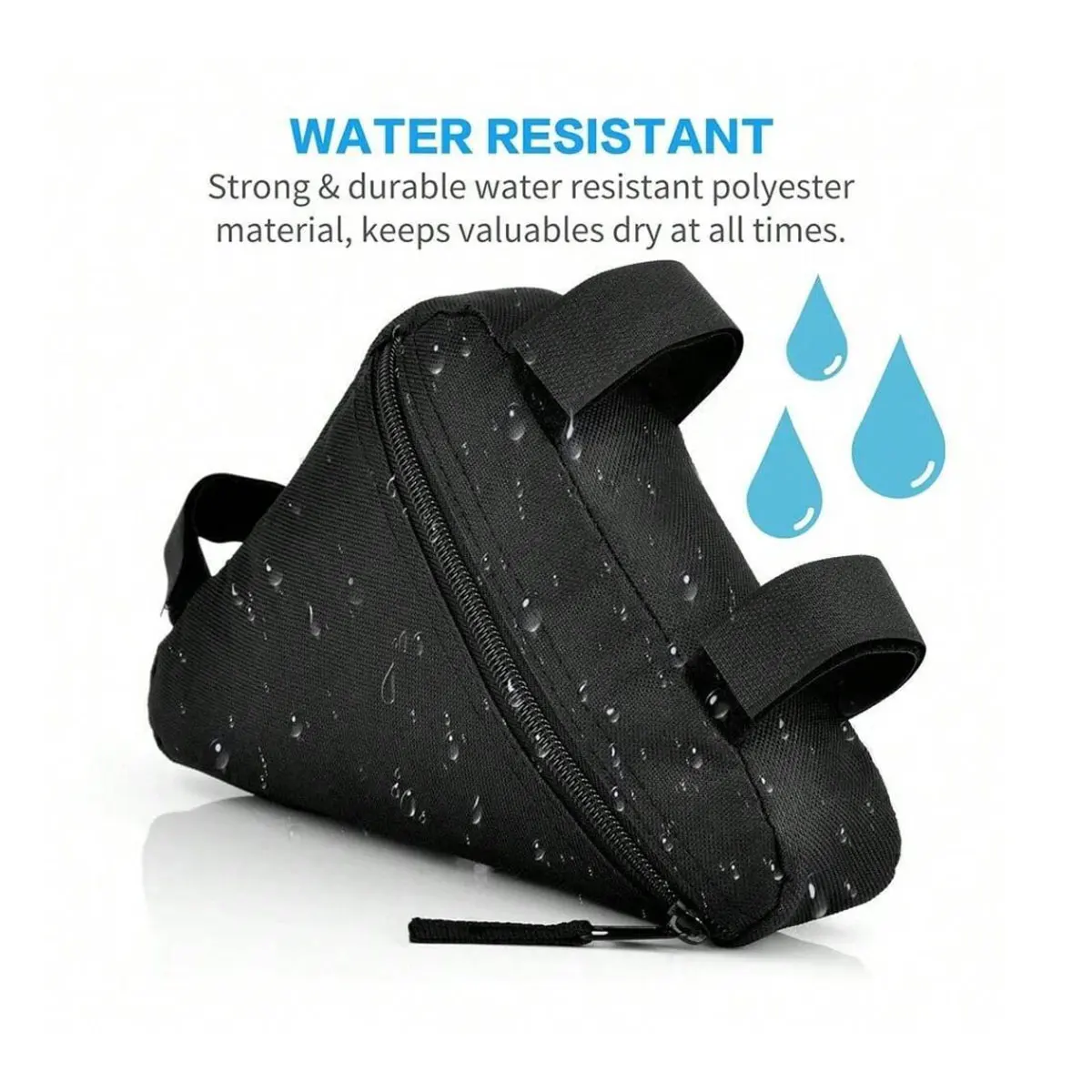 PINMOAP 1PC cadre de vélo paquet triangulaire VTT accessoires d'équitation grande capacité suspendu sac de rangement Durable