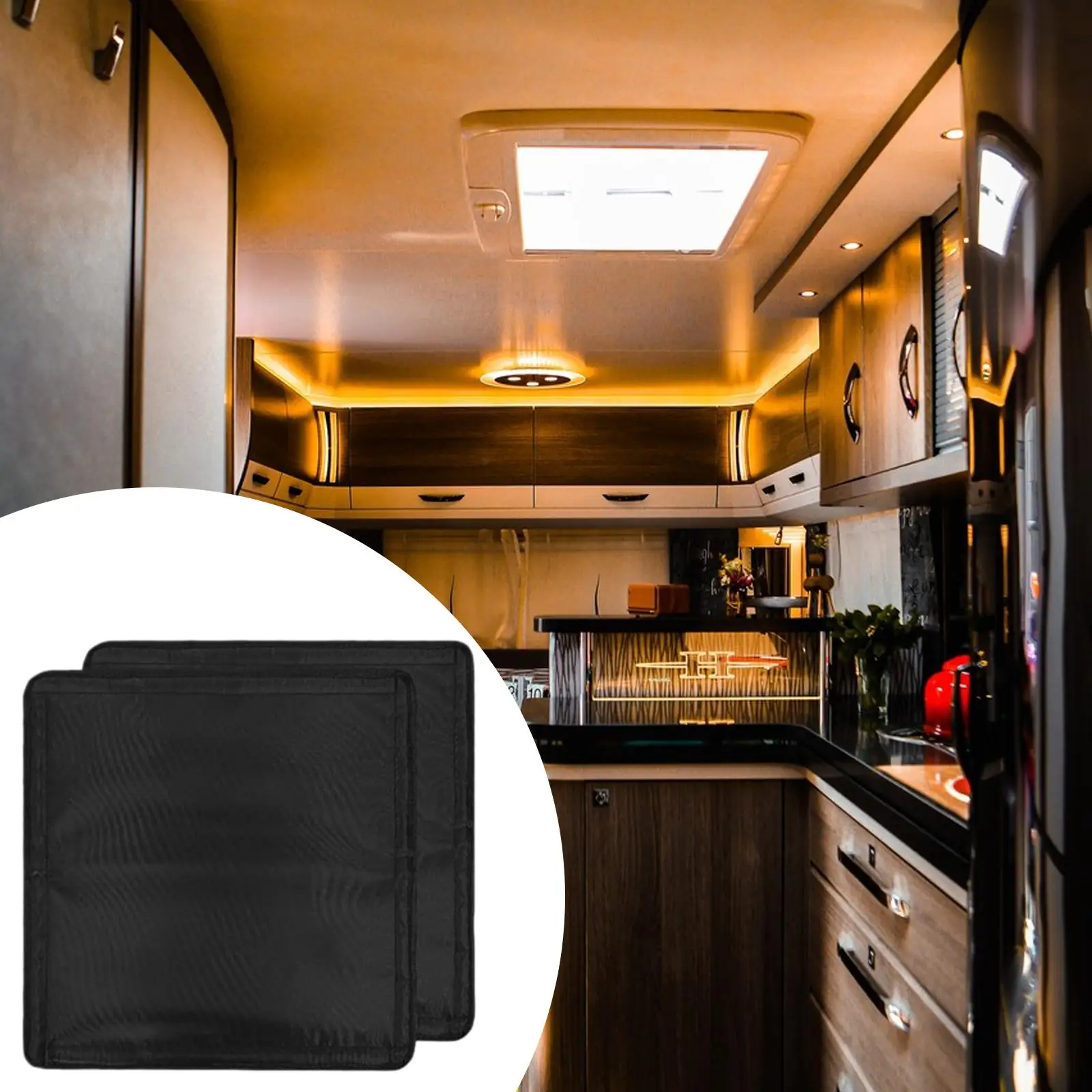 

RV Roof Skylight Vent Cover Waterproof Oxford Blackout Reflective Insulation Sun Shade for RV Trailer Windows