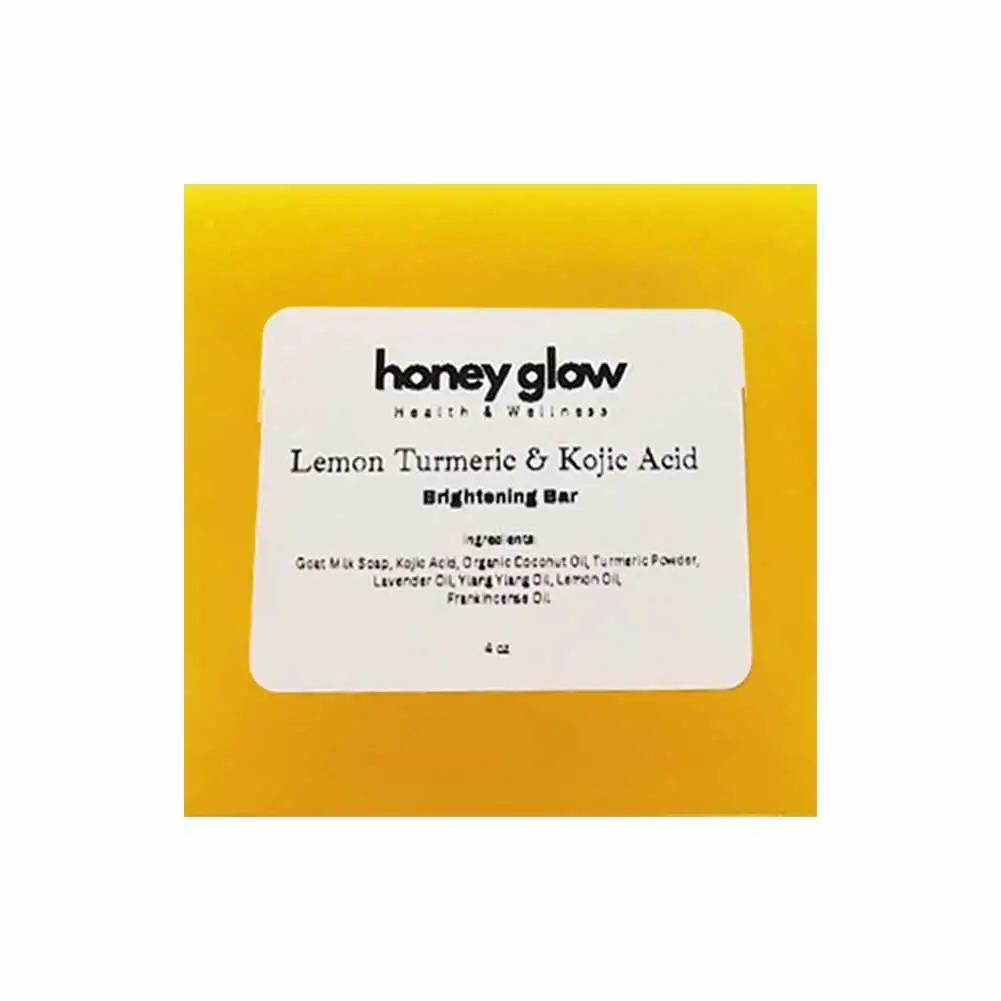 Honey Glow sabun asam Kojic Lemon kunyit Bar pembersih Natural asam Kulit Sensitif kunyit sabun Bar sabun Kojic buatan tangan J2S1