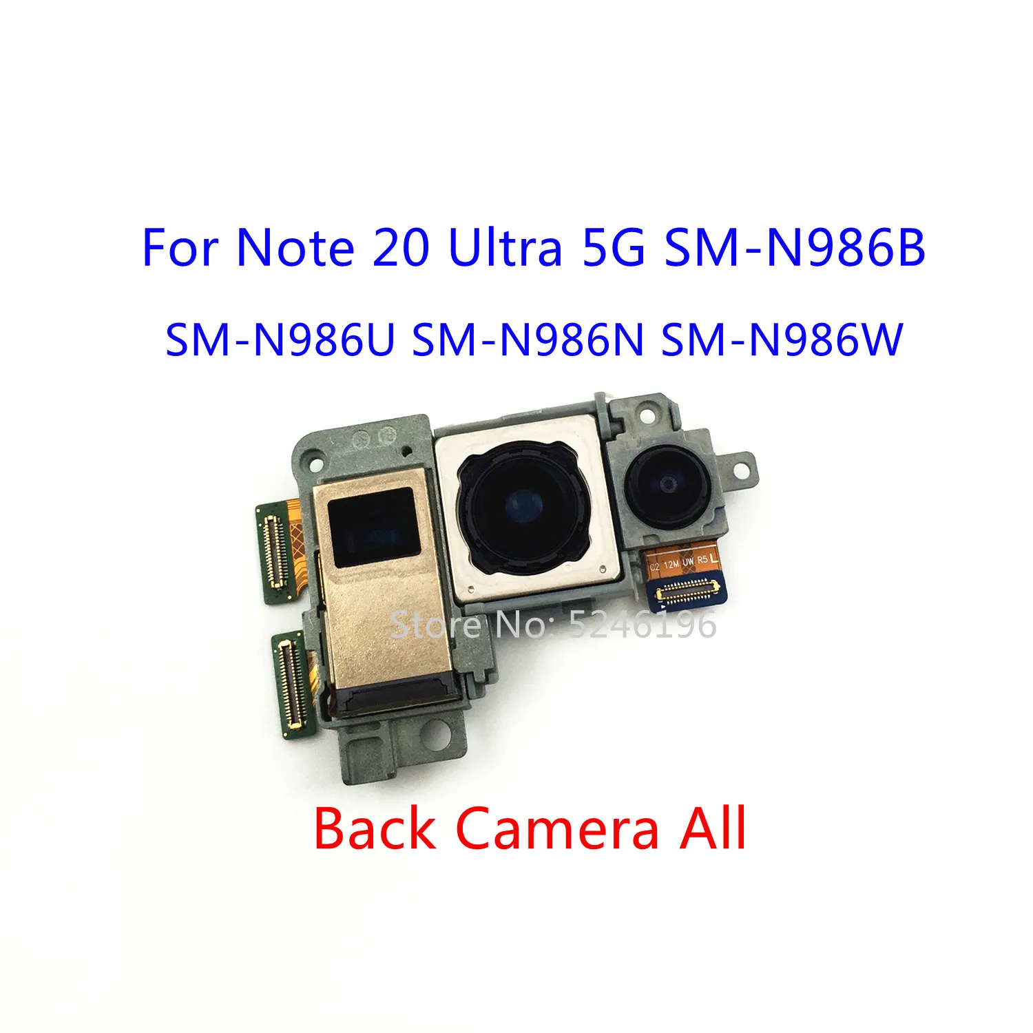 1pcs Back Main Rear Camera Module For Samsung Galaxy Note 20 Ultra 5G SM-N986B SM-N986U SM-N986N SM-N986W SM-N985F Replace Part