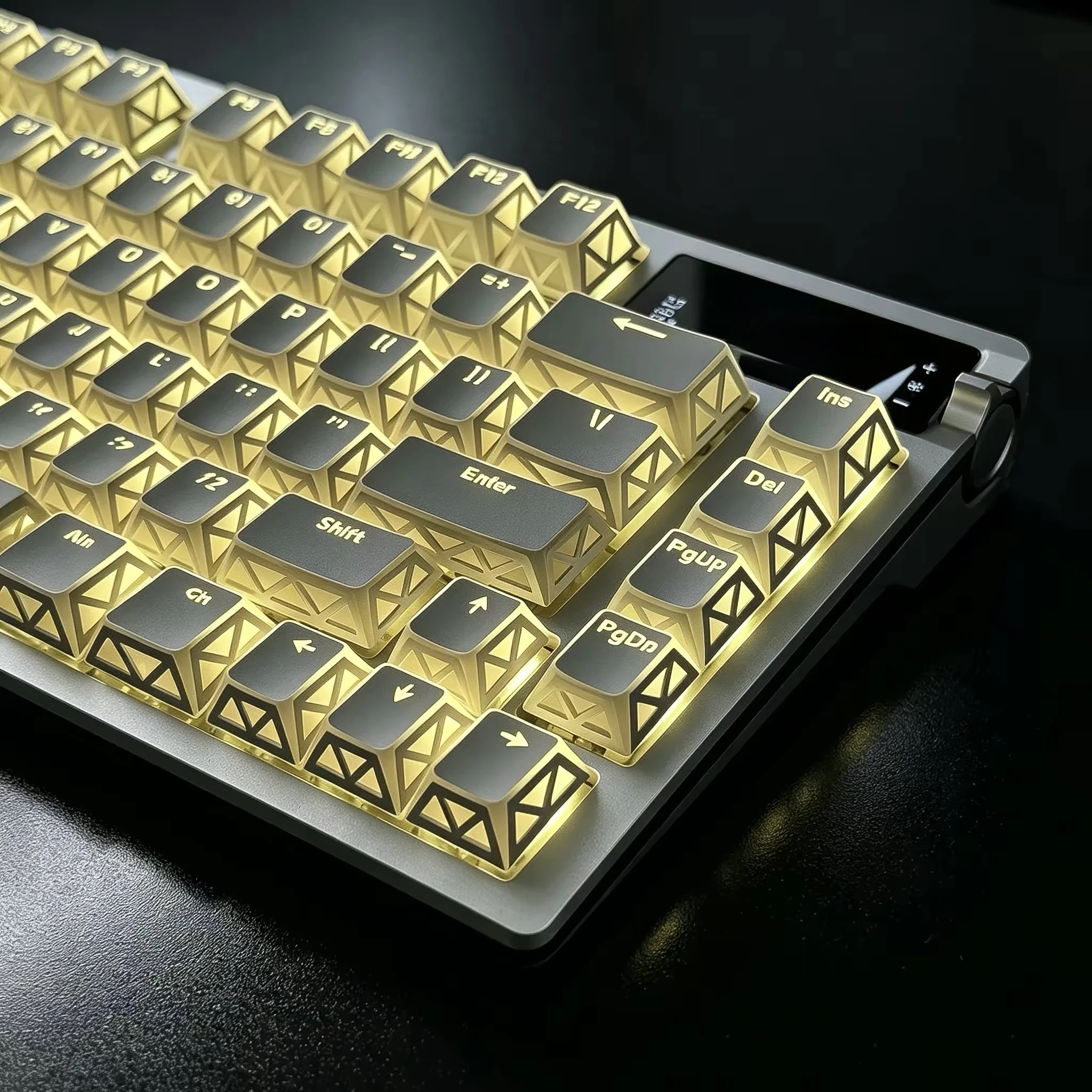 Light Prism Keycaps, 130 Keys, High Transparency, High Compatibility