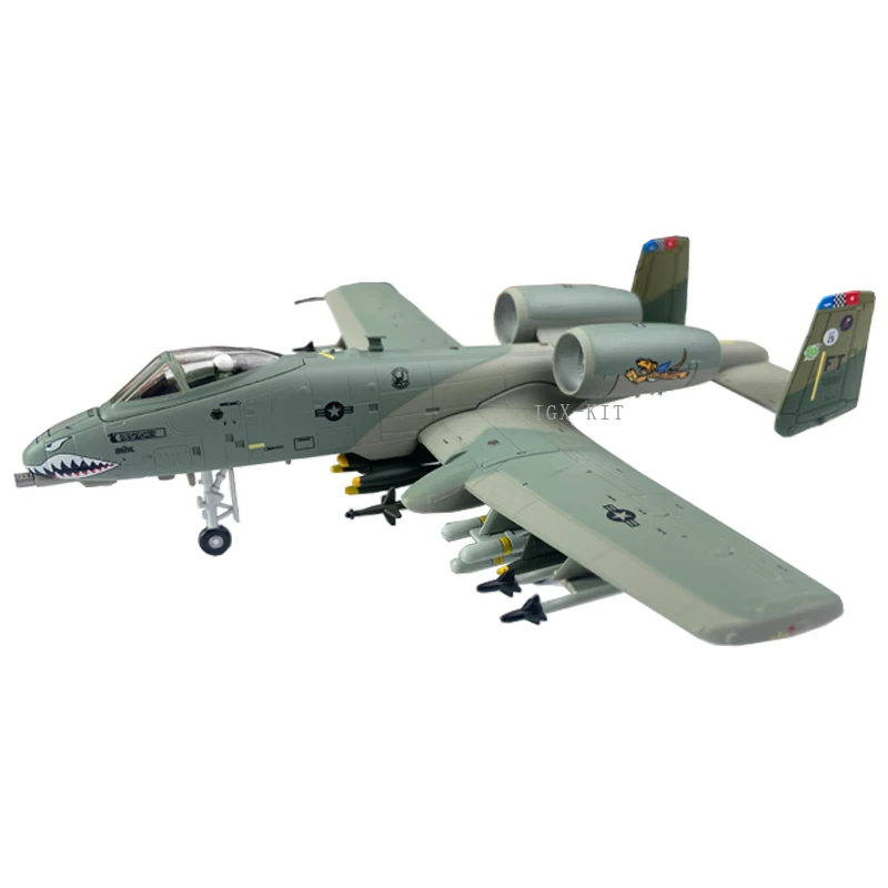 مقياس 1:100 الولايات المتحدة A10 A-10 الصاعقة II هجوم الطائرات طائرة النمر القرش المعادن نموذج طائرة عسكرية لعب اطفال #5
