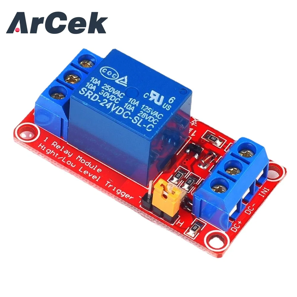 One 1 Channel 5V 12V 24V Relay Module Board Shield With Optocoupler Support High And Low Level Trigger Supply Module For Arduino