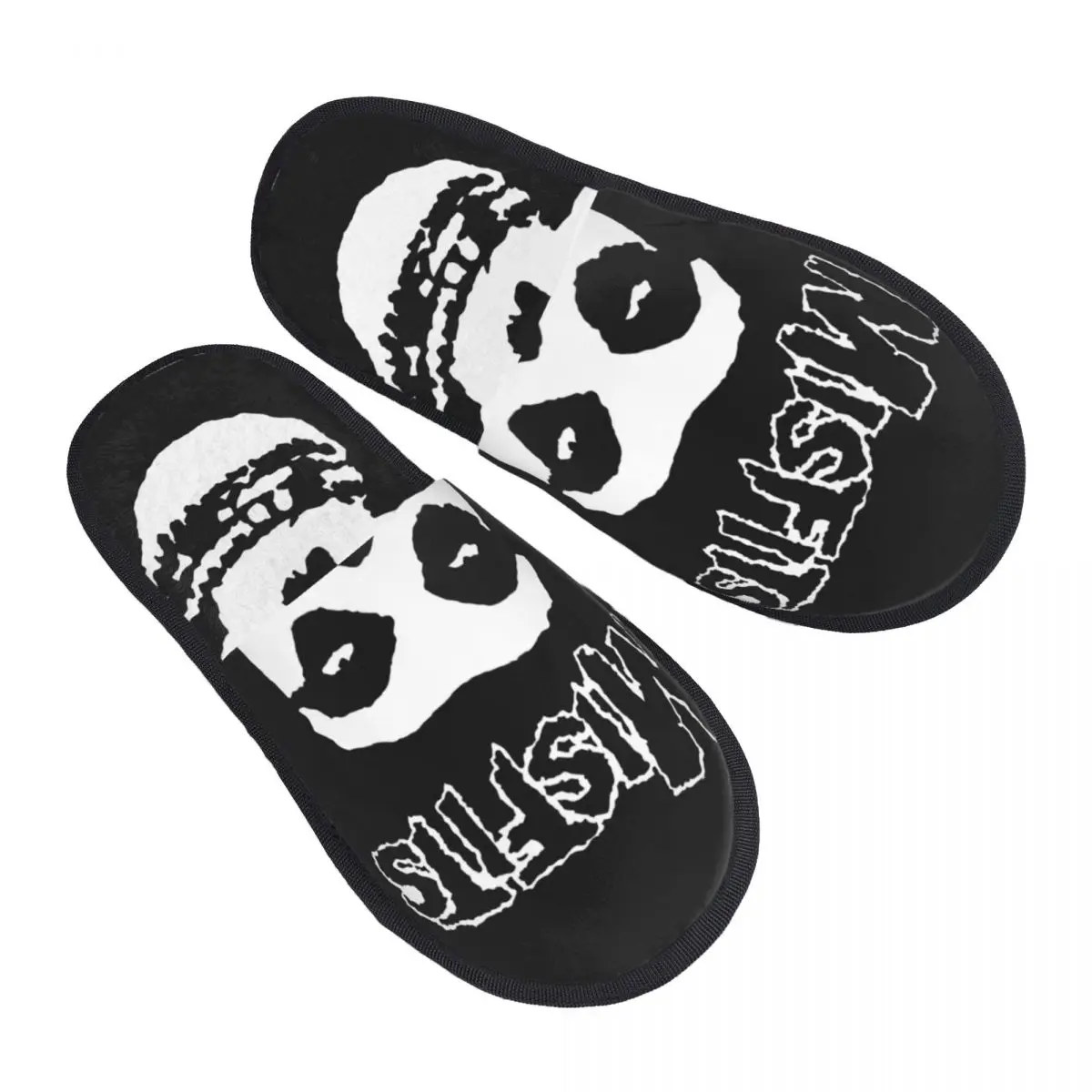 Misfits Horror Punk Rock Band Comfort Scuff With Memory Foam Slippers Women Spa House Shoes