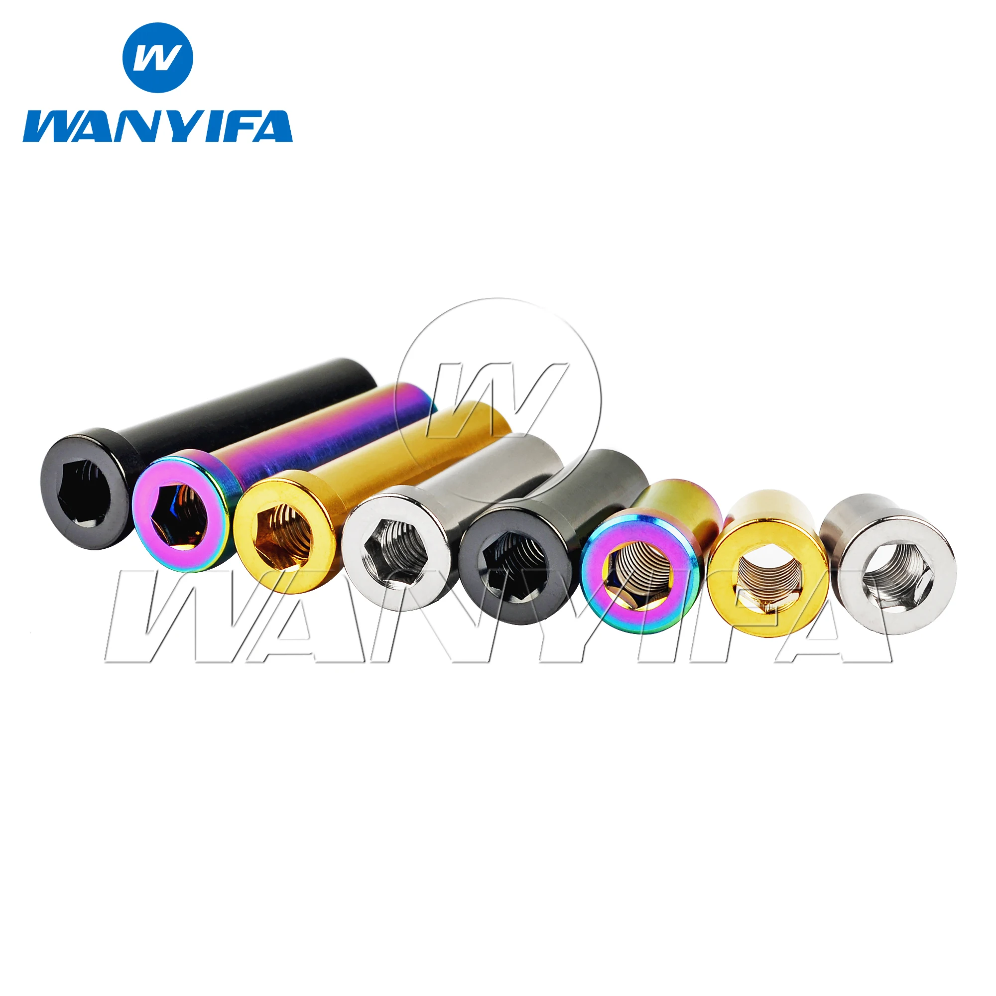 น็อตไทเทเนียมแบบฝัง Wanyifa ขนาด 13 15 17 23 25 31.5 33 35 มม. น็อตยึดเบรคจักรยานสำหรับจักรยานเสือภูเขา/จักรยานถนน น็อตยึด M6