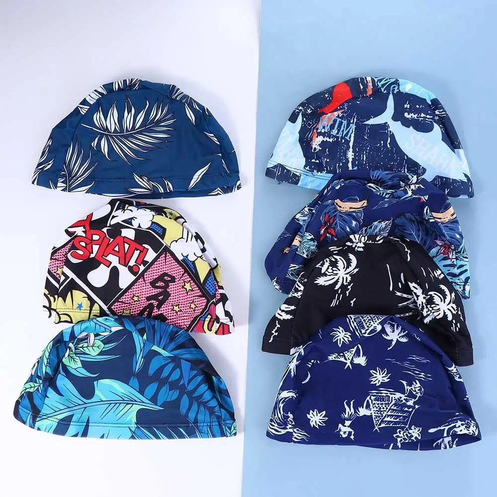 

Swim Pool Calico Swim Cap Elastic Breathable Waterproof Quick Dry Swim Pool Hat Sports Accessory Swimming Caps Swimwear Hats