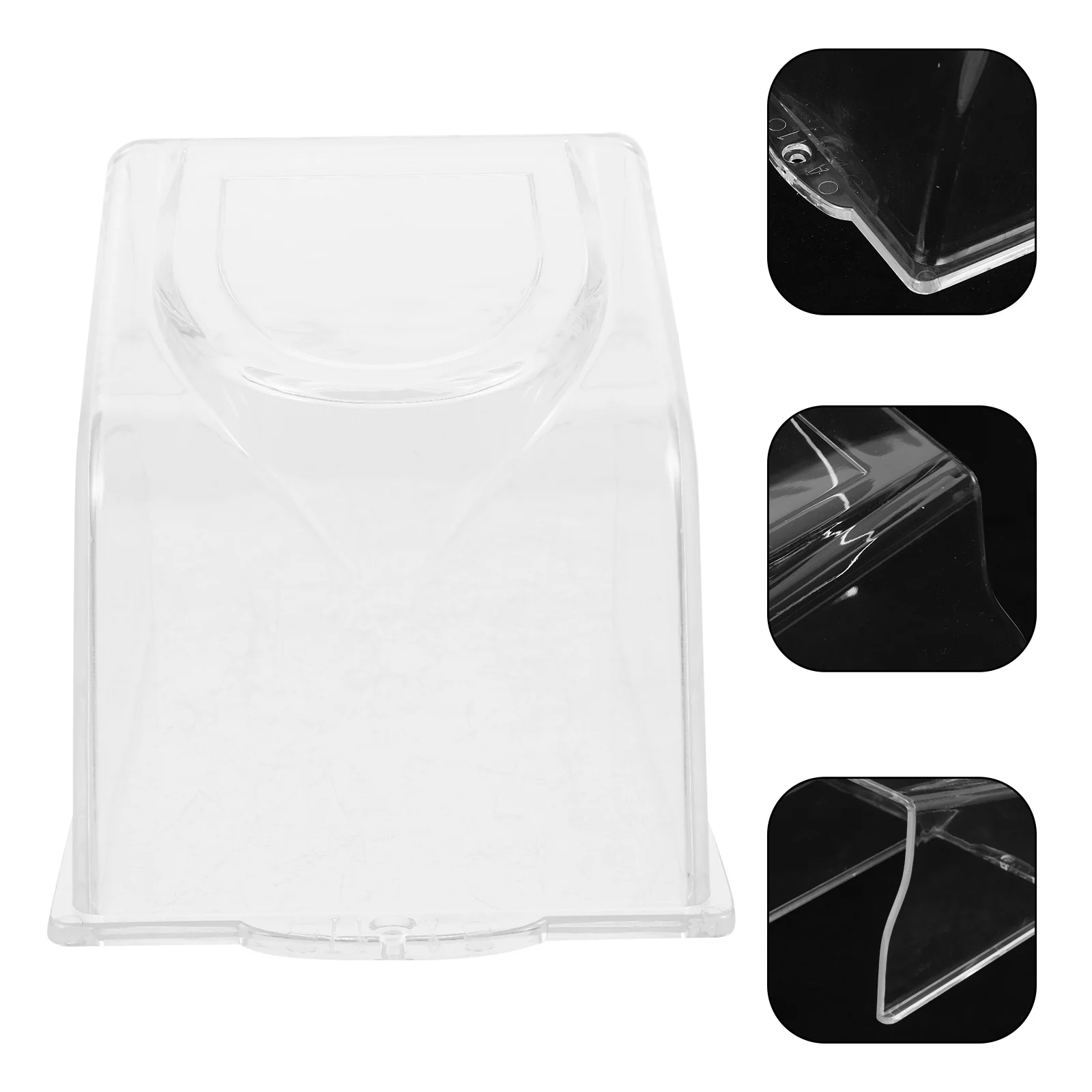 

Plastic Doorbell Rain Cover Clear Outdoor Protector High Transparency Sturdy Practical Easy Install Doorbell Cover