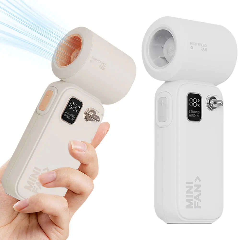 Handheld Turbo Fan 100 Speeds Portable Turbo Fan LED Display Electric Cooling Fan Mini Personal Fan for Camping Hiking