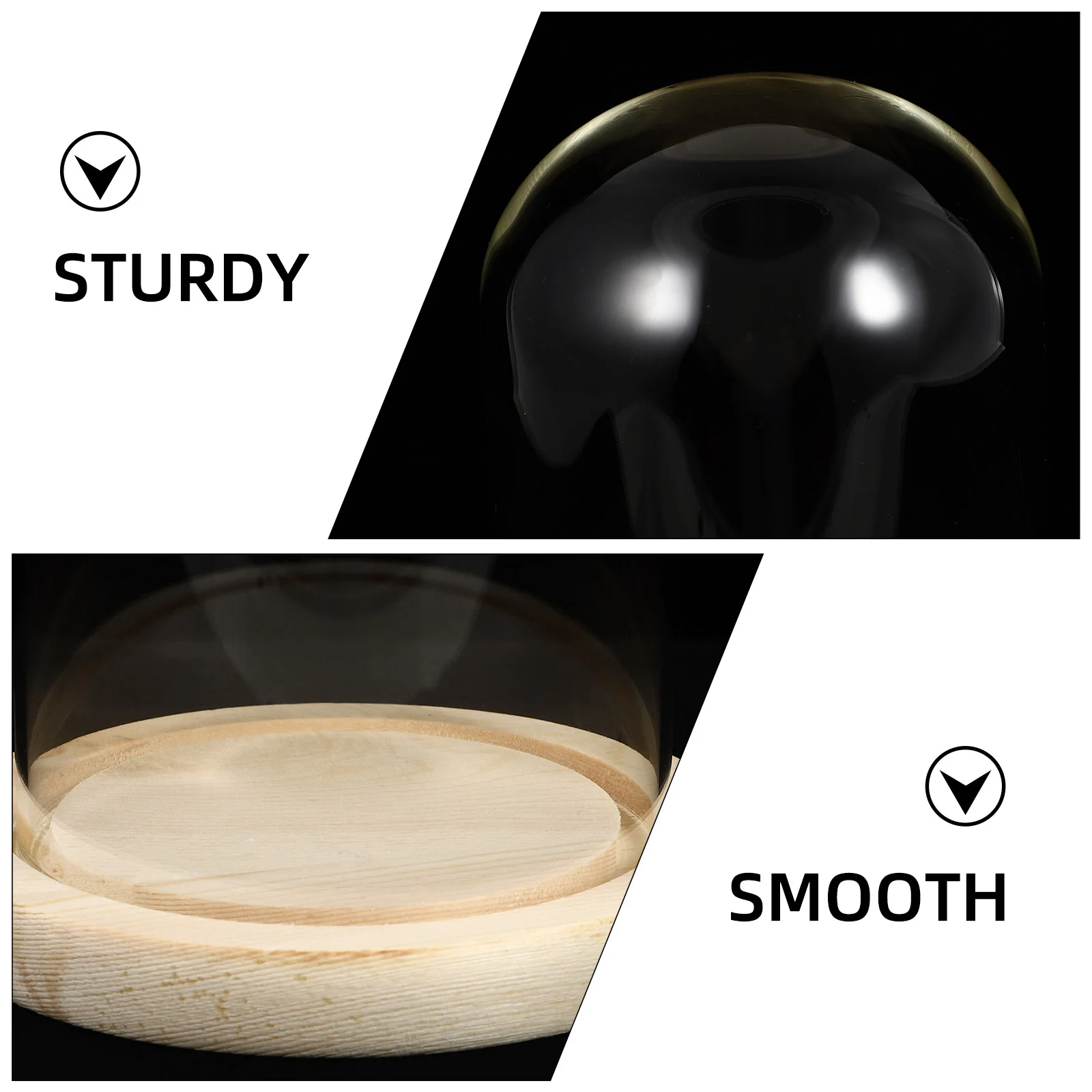 

1 set Eternal Flower Glass Cover Clear Micro Landscape Display Dome For Preserved Flower Decor Cake Protective Cover