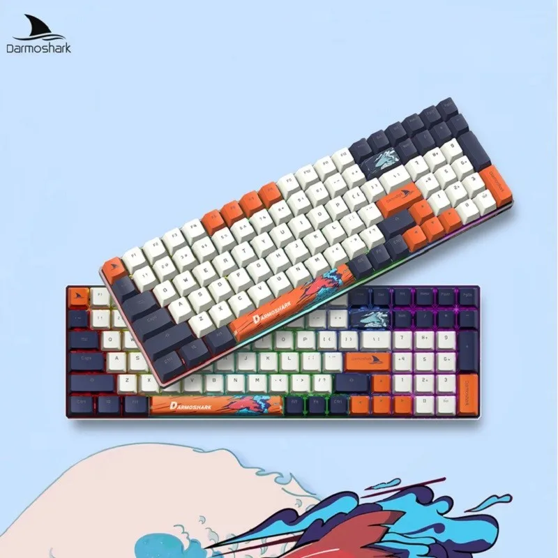 Darmoshark K1pro Wireless 2.4g Dual-Mode Mechanical Keyboard Full Key Hot Swappable 100 Keys Customized Wired Gaming Keyboards