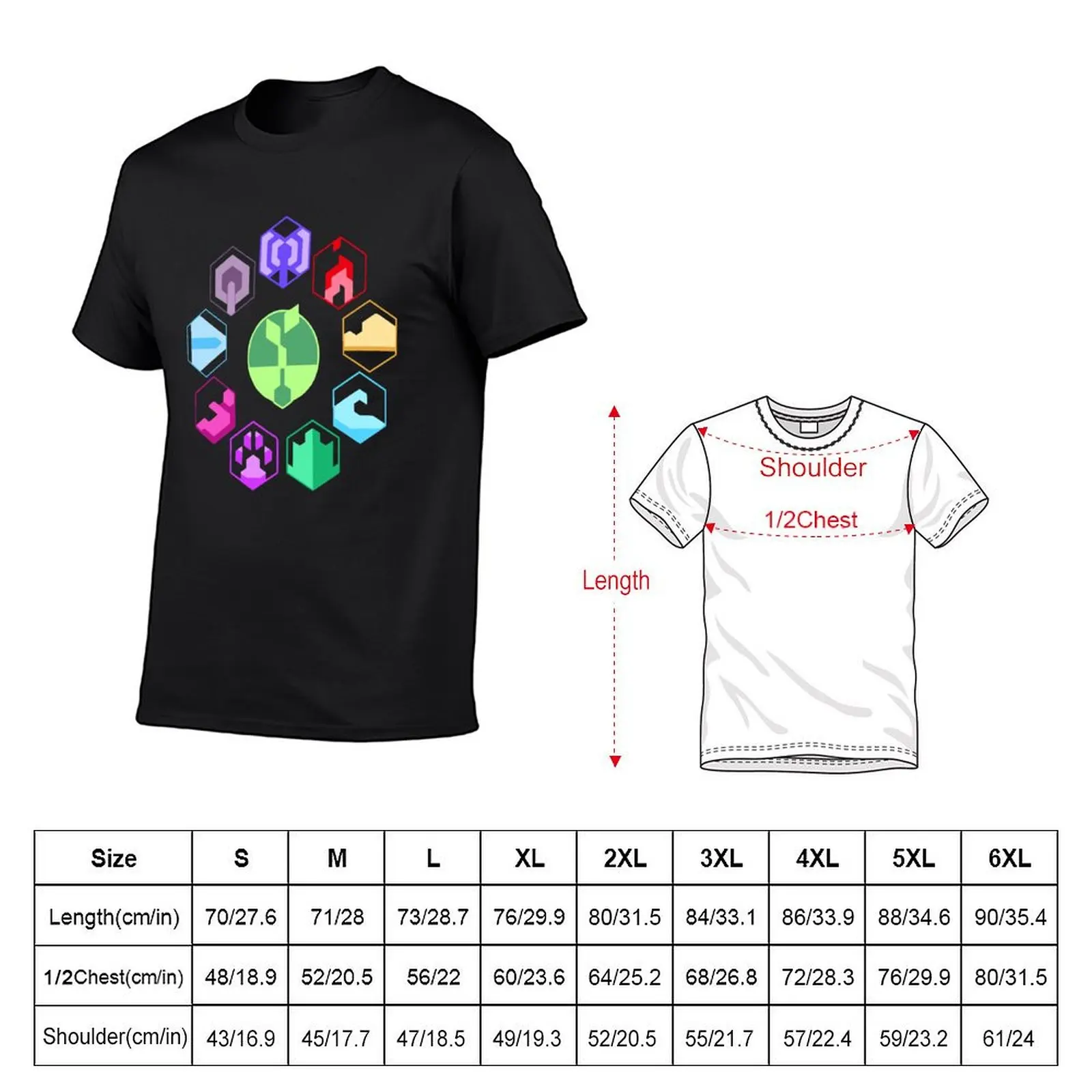 All Symbols Art Horizon Zero Dawn Game T-Shirt man clothes kawaii clothes plus size men clothing