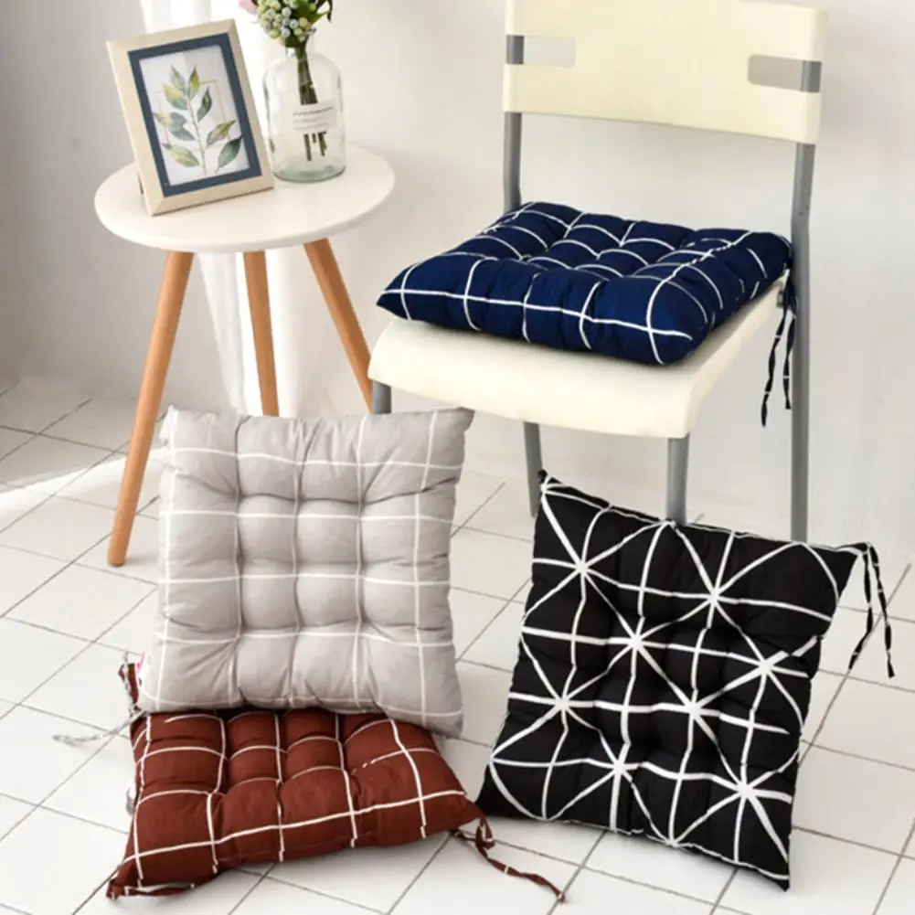 Chair Cushion Geometric Print Cotton Seat Cushion Office Bar Chair Back Seat Cushions Sofa Pillow Buttocks Seat Sofa Cushion