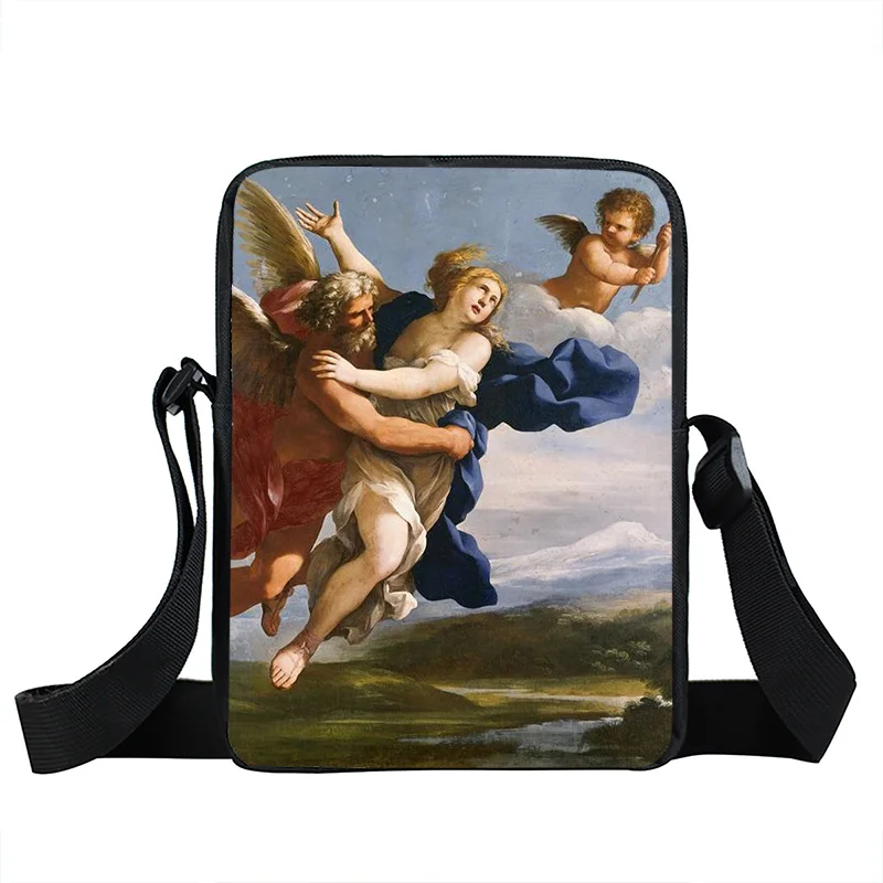 Greek Mythology Gods Zeus Crossbody Bags The Goddess of Wisdom Athena Women Handbag Messenger Bag Student Bookbags Gift