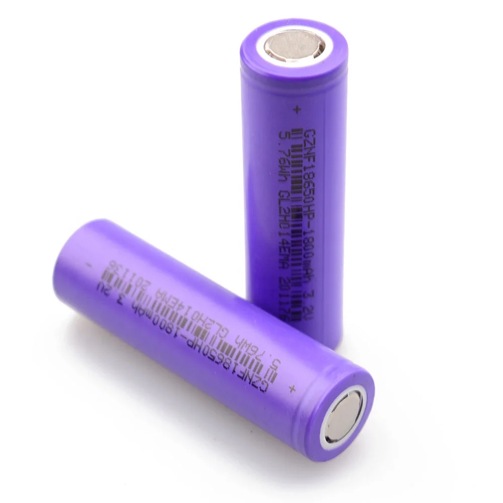 3.2V 18650 battery rechargeable cylindrical LiFePo4 battery 1800mAh for power tools