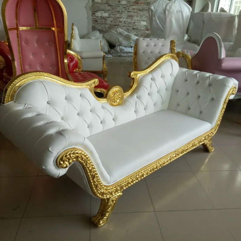 European solid wood PU leather princess chair, living room, bedroom, exquisite recliner, neoclassical sofa chair, support color