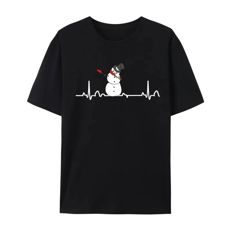 Snowman Graphic Printed Women T-Shirt High Qaulity Fabric Selection Breathable Refresh Crew Neck Young People's Choice Women Tee