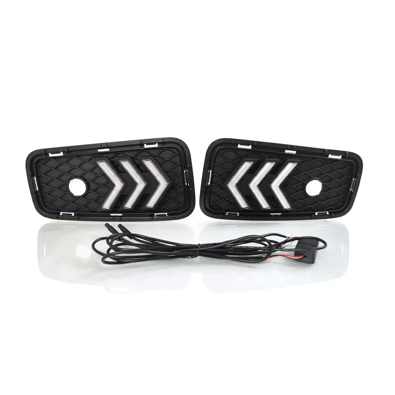 Car Led Daytime Running Light Dymanic Turn Signal Front Bumper Fog Light Modification DRL For Wuling Yep Baojun Yep 2023 2024