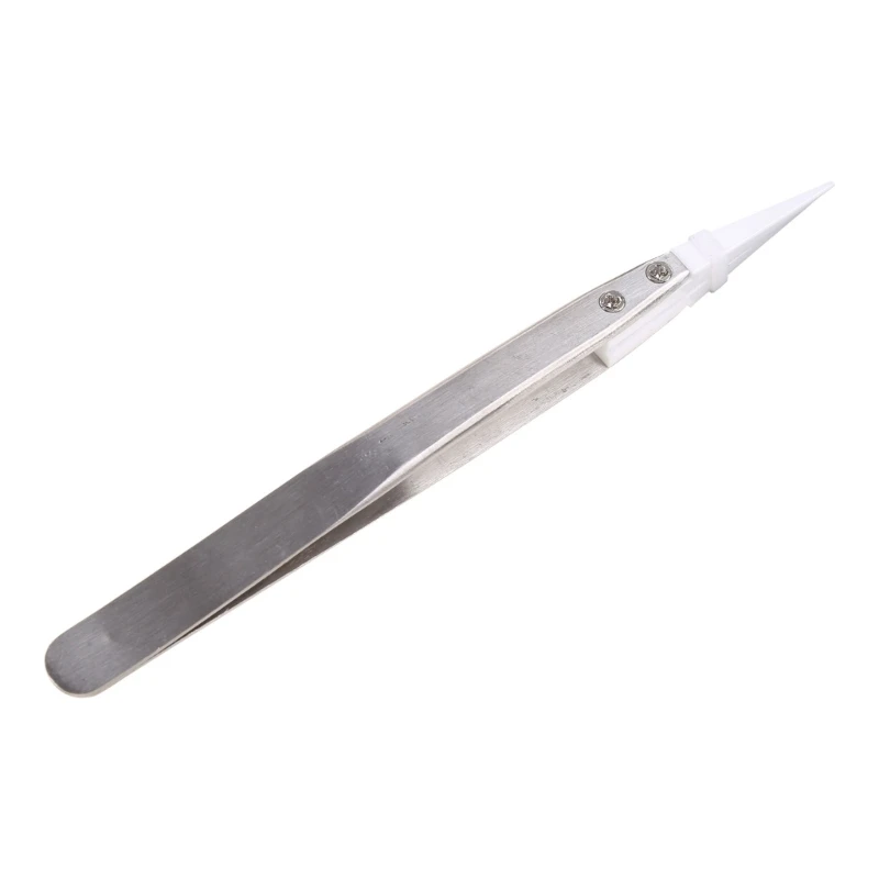C18 New Hot Heat Resistant Stainless Steel Ceramic Tweezers Pointed Tip For RBA RDA Coils