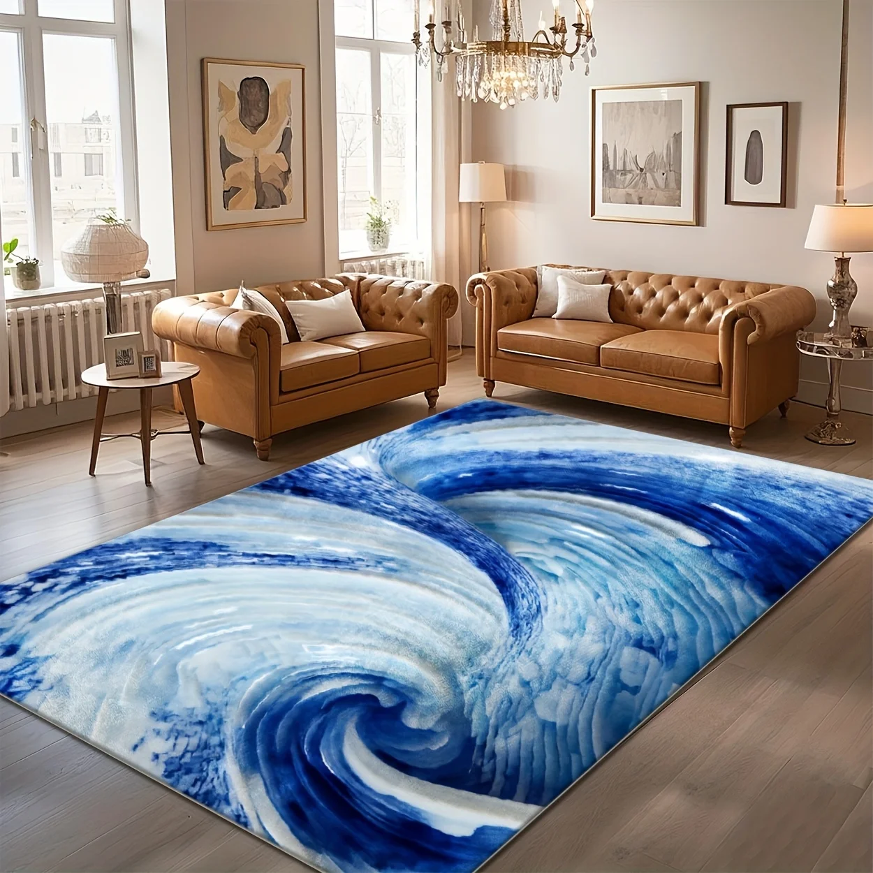 Sophisticated Galaxy Pattern Floor Mat Non Slip Soft Texture Rug For Elegant Home Interior Decor