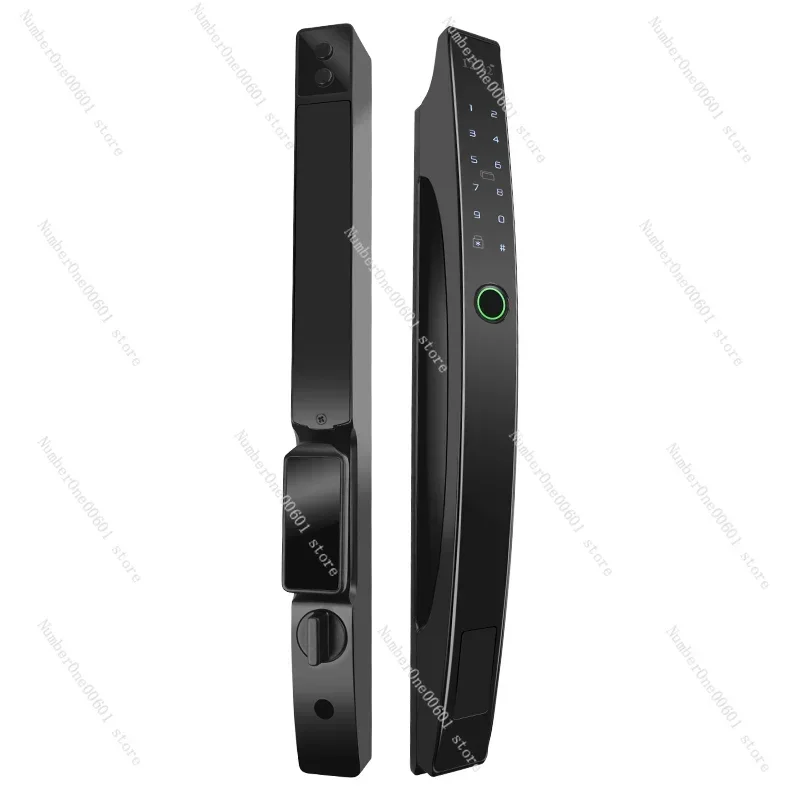 

Automatic Broken Bridge Aluminum Fingerprint Lock Household Electronic Lock Translation Sliding Door Waterproof Outside Thecourt