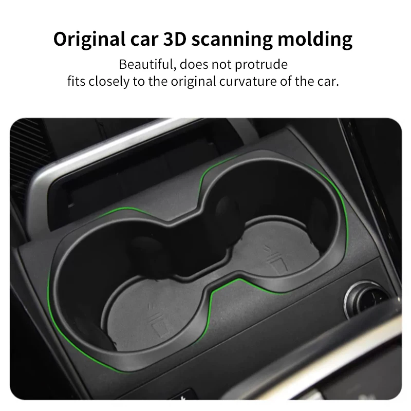 TPE Car Central Cup Drink Holder For BMW X1 U11 2023 Auto Car Centre Controls Armrest Storage Box Organizer Interior Accessories