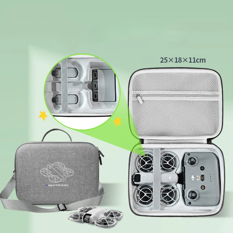 

Waterproof Carrying bag for DJI Neo Fly More Combo with RC-N3 Remote Controller,Neo Intelligent Flight Battery/Charging Hub