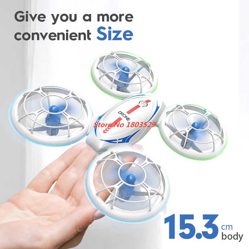 Full Protection Cool LED Lighting RC Drone UFO 2.4G Attitude Hold Hover Headless Mode Roatation RC Drone Quadcopter Boy Kid Gift