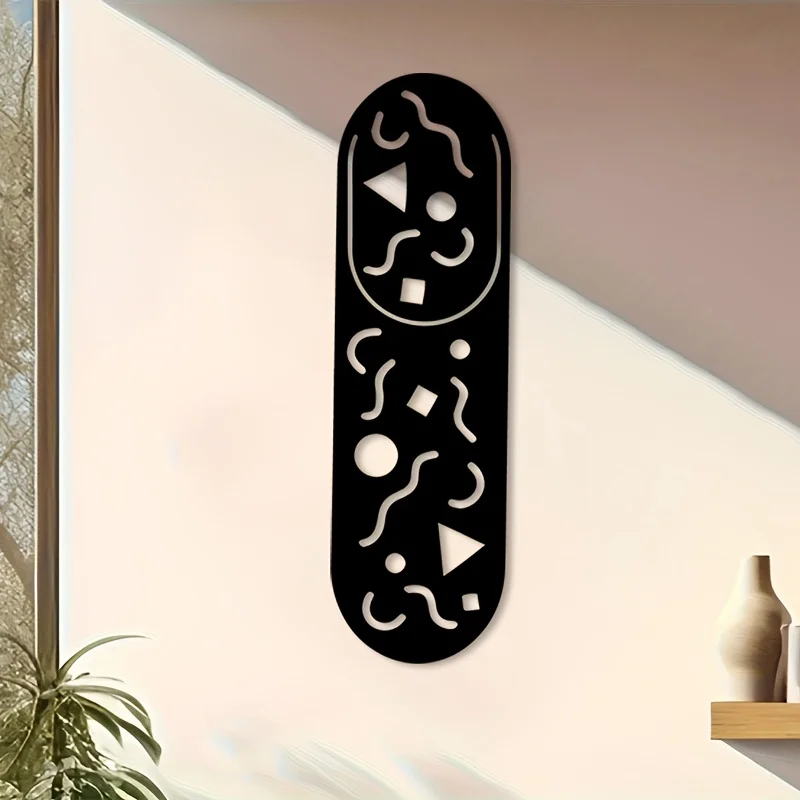 Modern Minimalist Abstract Geometry Metal Wall Art, Abstract Iron Statue Mural, Indoor Outdoor Decor for Gallery Studio