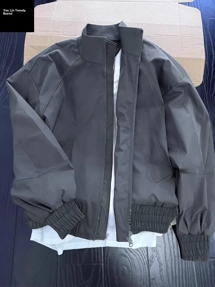 

Мужская куртка Cleanfit American Style Flight Jacket с воротником-стойкой, для спортивных мероприятий, весенняя, модная, с эффектом объема на плечах