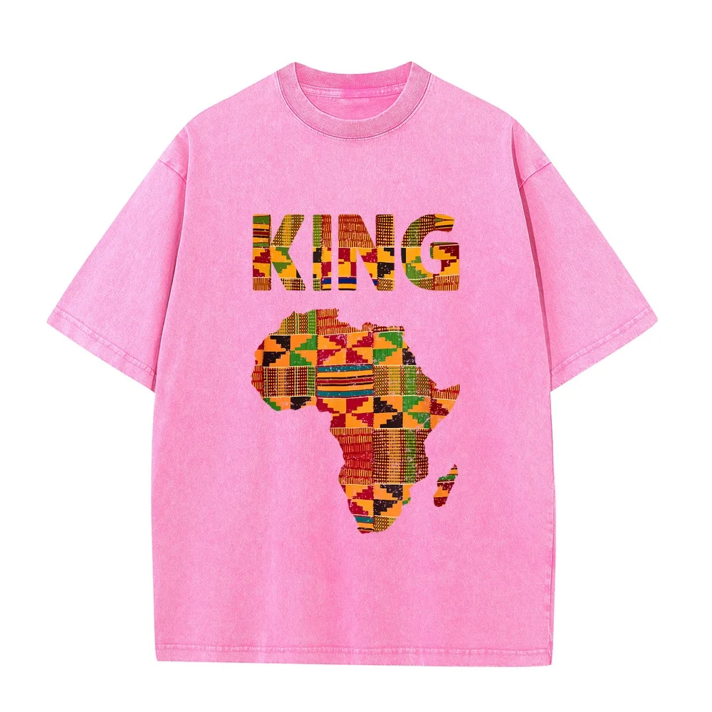 Unisex Tees Cool African King Design Kente Cloth Africa Ghana Men T-Shirt L Size Short Sleeve T Shirt Luxury Brands High Quality
