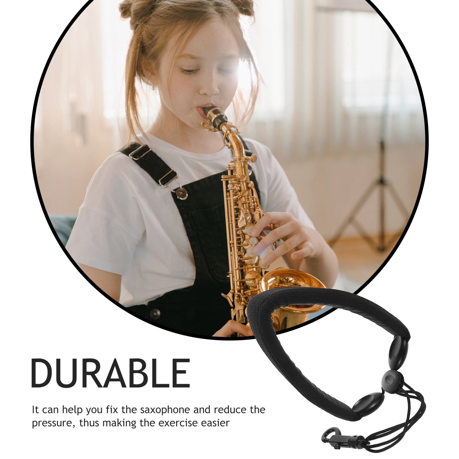 

Cotton Halter Neck Strap Saxophone Padded for Alto Tenor Adjustable Universal Shoulder