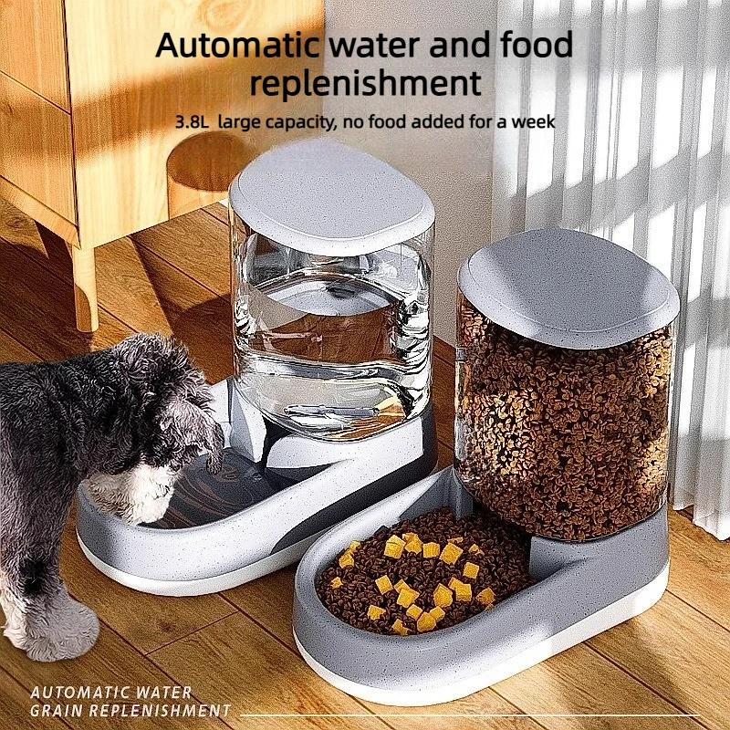 Pet Water Fountain, Automatic Cat Water Dispenser (No Power Required), Dog Drinking Bowl for Home, Travel, and Carriers