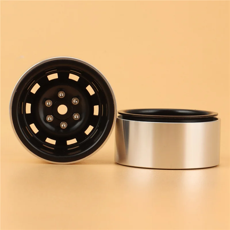 AS96-4PCS 1.9 インチメタルビードロックホイールハブリム 1/10 RC クローラー車用