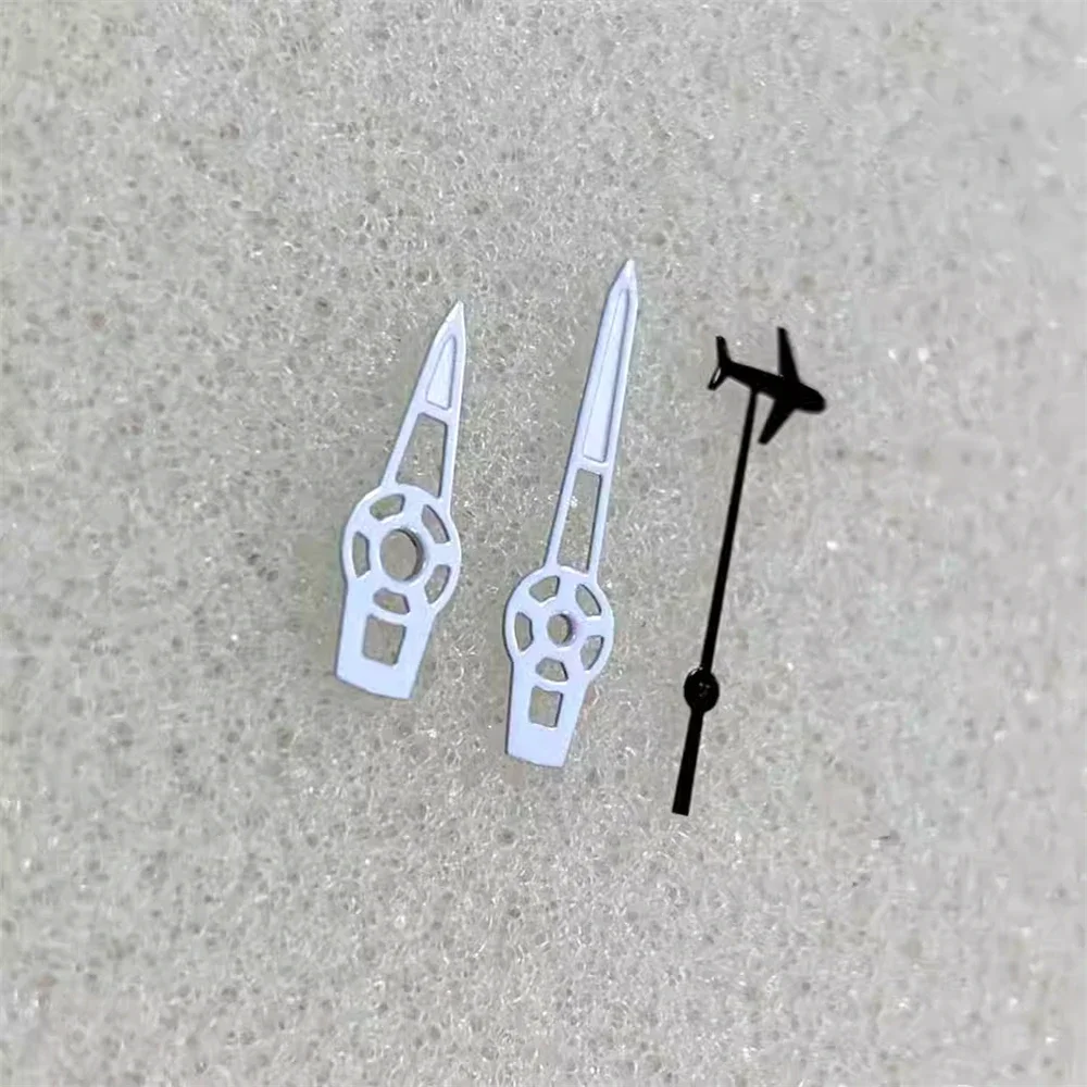 نمط جديد NH35 الأيدي الإبداعية شكل طائرة ساعة الأيدي المؤشرات الخضراء مضيئة ل NH35 NH36 ساعة يد تعمل بالحركة اكسسوارات DIY بها بنفسك