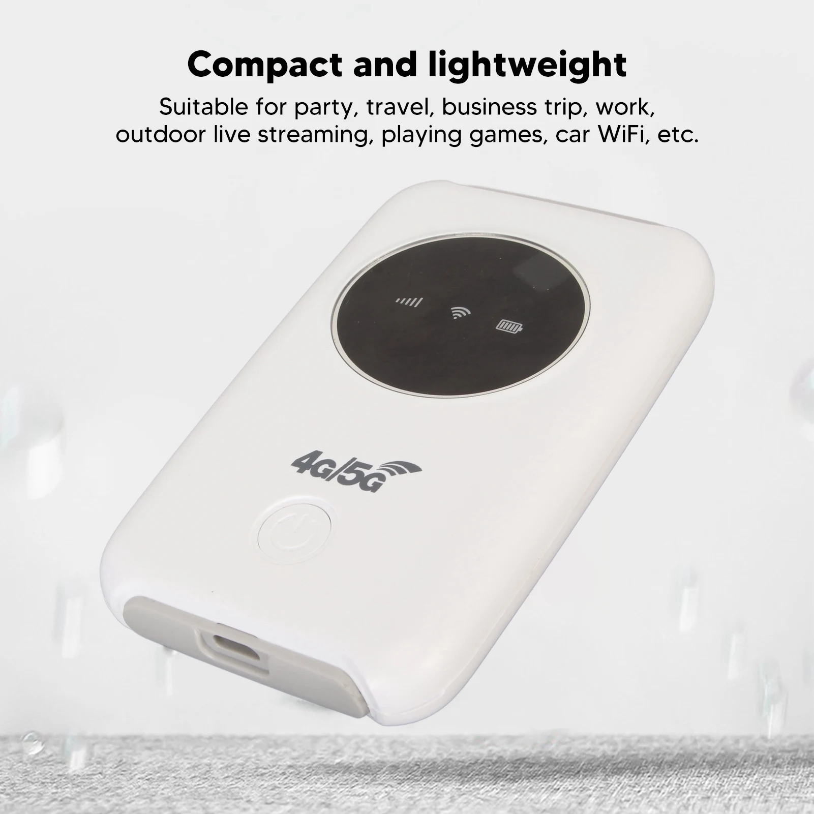 4G LTE USB Modem Router 150Mbps Unlocked 4G WiFi SIM Slot 3200mAh Battery Portable WiFi Hotspot for Outdoor Travel Business Work