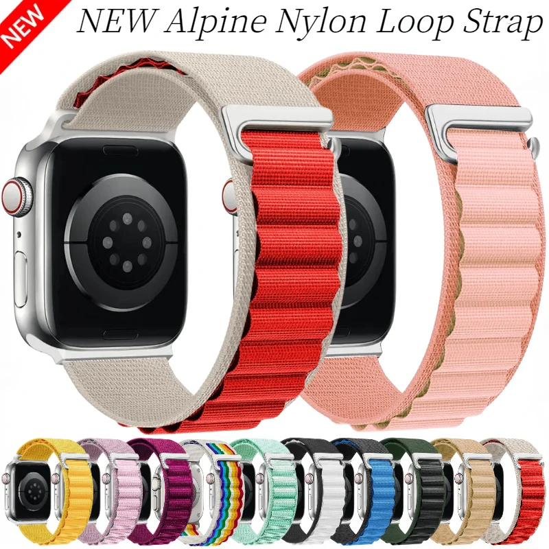 Upgrade Alpine Nylon Loop Strap For Apple Watch Ultra 3/2 11 10 9 8 7 49mm 46mm 42mm 45mm 41mm Bracelet iWatch 6 5 4 3 SE 44mm