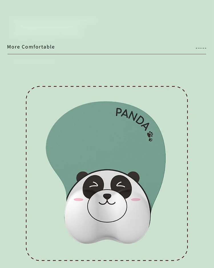 Niedliches Panda-Handgelenkauflage-Mauspad, ergonomische Schreibtischunterlage für Büro und Gaming, 5 verschiedene Konfigurationsoptionen – Detail 2