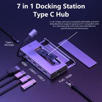 USB C Hub SSD Dock HD 4K 60Hz Sata Nvme M.2 Steam Deck 7 in 1 Docking Station for Jsaux Nintendo Switch Docks Ayaneo Accessories