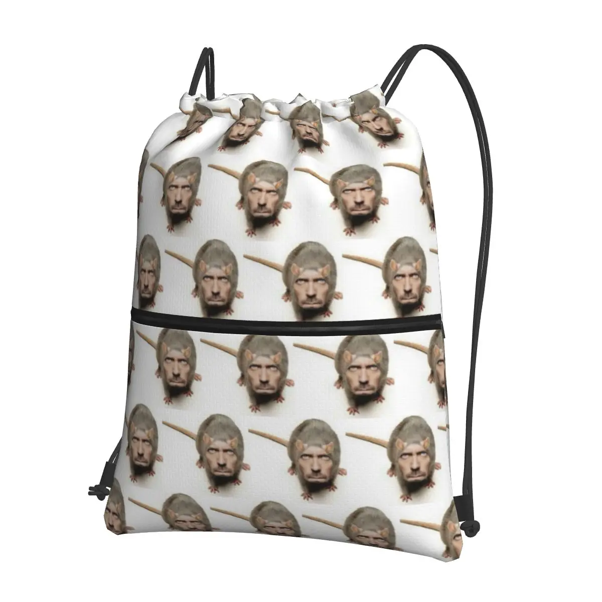 

Low Quality Dr House Rat Backpacks Portable Drawstring Bags Shoes Bag Book Bags for Man Woman Students