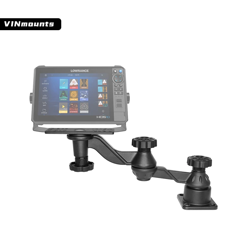 

Horizontal 5-12 Screens All Aluminium Fish Finder Swing Arm double Mount VIN-TYQ-HB-01L Compatible with Garmin Fish Finder Mount