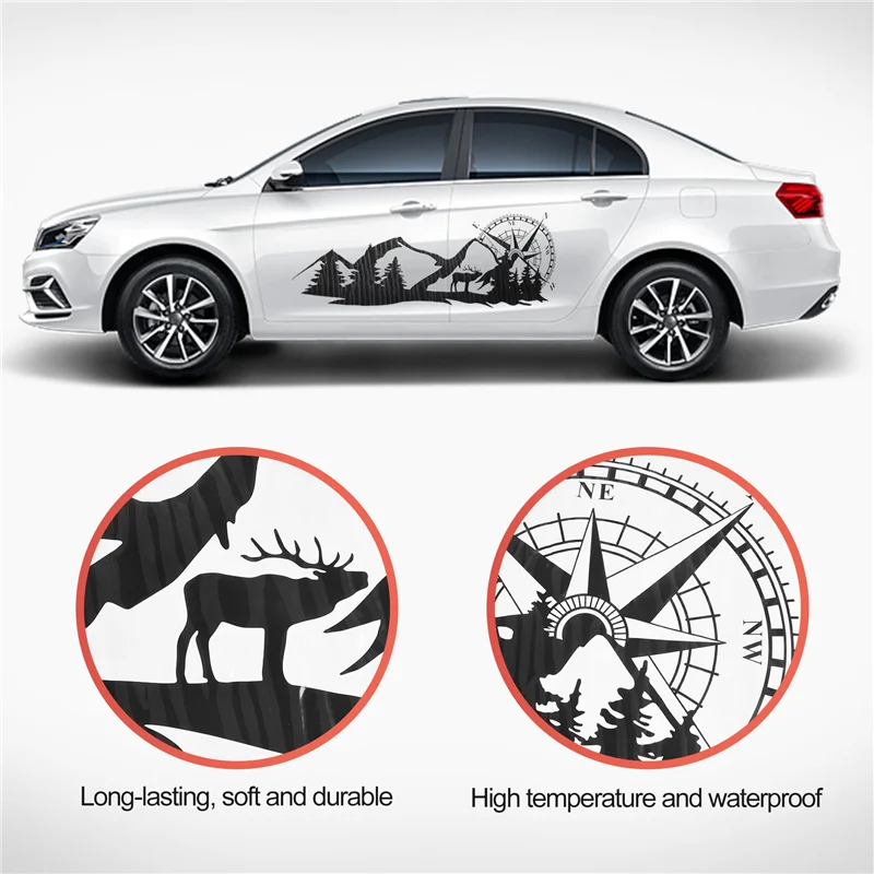 

Универсальная наклейка на корпус дома на колесах, сделай сам, компас, навигация, наклейка с изображением животных, украшение для автомобиля, каравана, прицепа