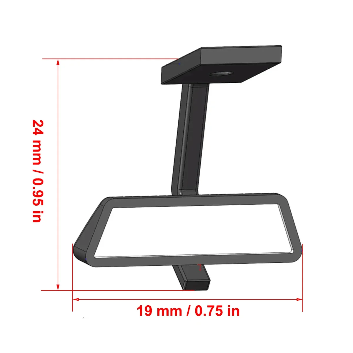 TRX-4 1/10 RC Crawler Car Plastic View Mirrors with Mounts for Traxxas TRX4 T6 Upgrades Parts