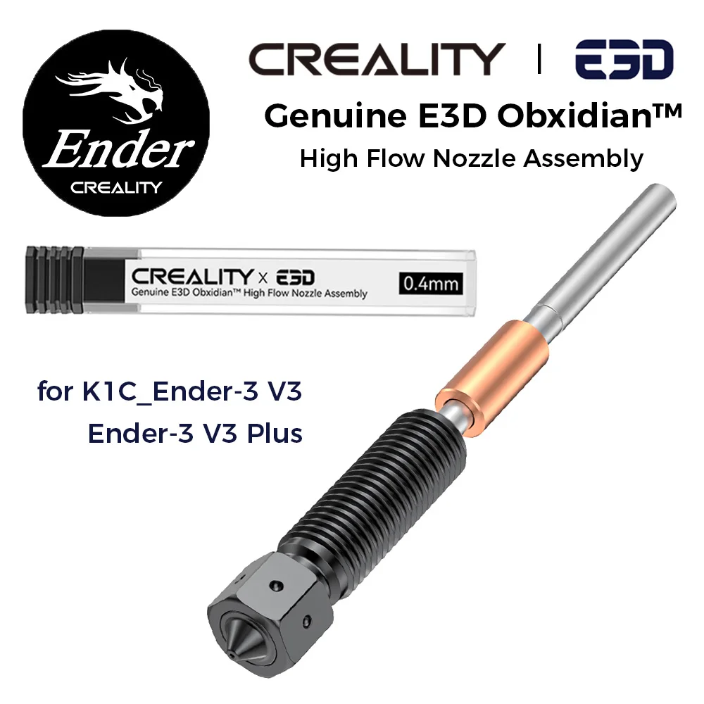 Obsóxido E3d Genuino de Creality ™ Material Atualizado do Conjunto do Bocal de Alto Fluxo para Peças de Impressora 3d K1c_ender3 V3_ender-3 v3 Plus