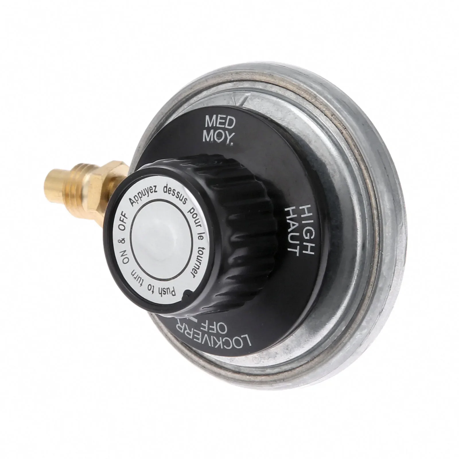 One Pound Propane Low Pressure Gas Regulator Valve Adjustable Control Kit Outlet Male M12*1 Thread 0.7mm Nozzle Inlet 1"-20 UNEF